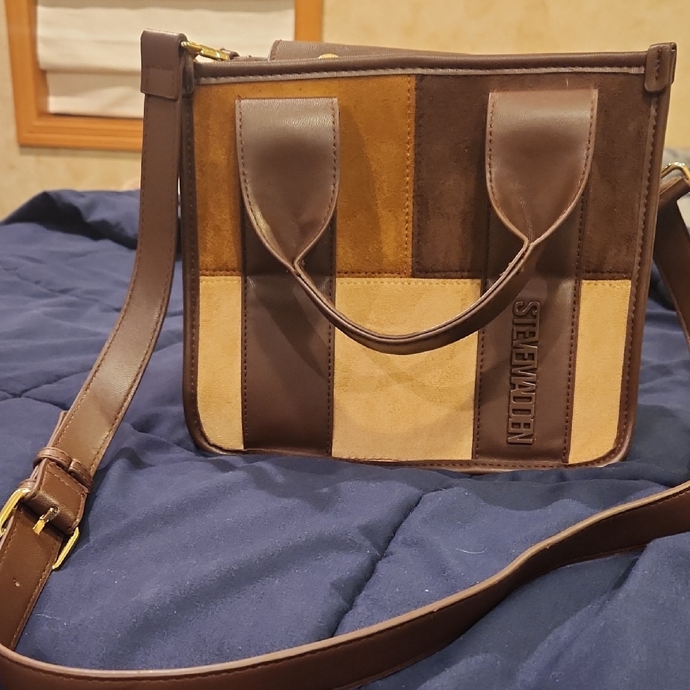 Brown and Tan Woman's Bag
